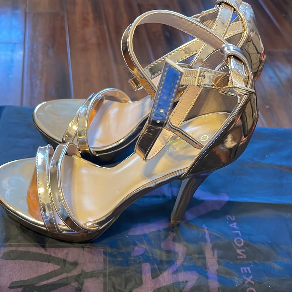 Glaze Rose Gold Strapping Heel Sandals - Picture 4 of 4
